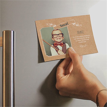 Dankeskarte Einschulung Einschulung Kraftpapier - Vue 2