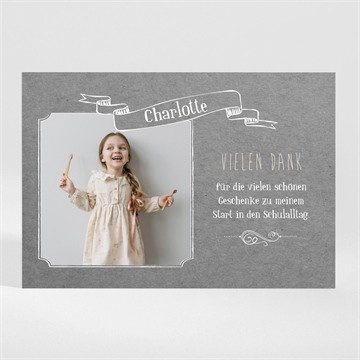 Dankeskarte Einschulung schiefertafel zur einschulung