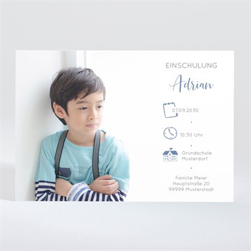 Einladungskarte Einschulung endlich schulkind