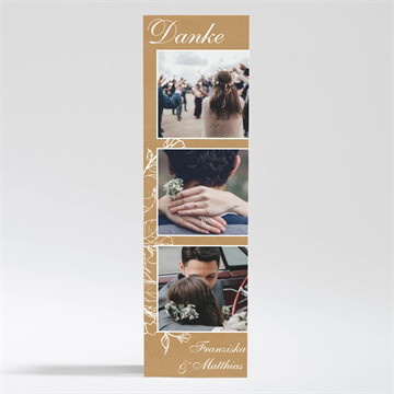 Dankeskarte Hochzeit weiße blüten - magnet 2