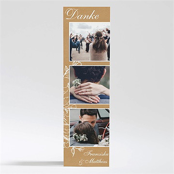 Dankeskarte Hochzeit weiße blüten - magnet 2