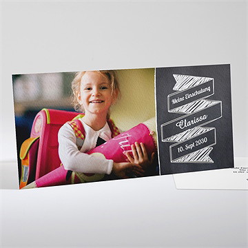 Einladungskarte Einschulung kreidetafel