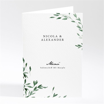 Menükarte Hochzeit unter dem olivenbaum - klapp