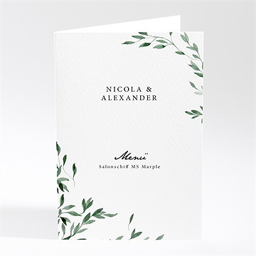 Menükarte Hochzeit unter dem olivenbaum - klapp