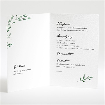 Menükarte Hochzeit unter dem olivenbaum - klapp - Vue 2
