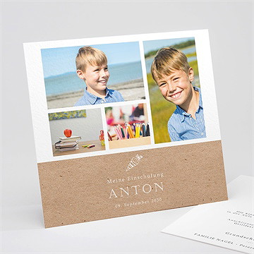 Einladungskarte Einschulung endlich schulbeginn