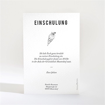 Einladungskarte Einschulung moderne alkove - Vue 2