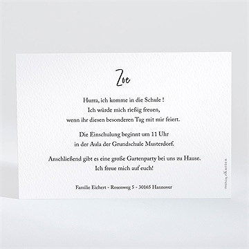 Einladungskarte Einschulung der zauber der schule - Vue 2