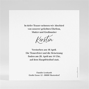 Trauerkarte ewig - Vue 2