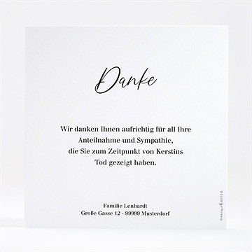 Trauerdanksagung Ewig - Quadrat - Vue 3