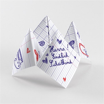 Einladungskarte Einschulung schulheft