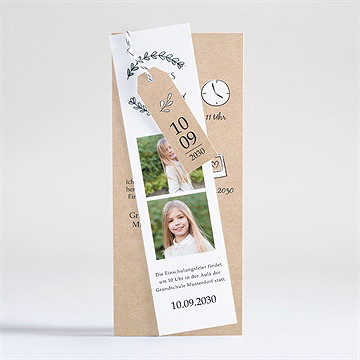 Einladungskarte Einschulung schule auf dem land