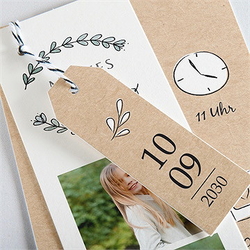 Einladungskarte Einschulung schule auf dem land - Vue 2