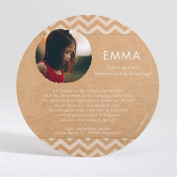 Einladungskarte Einschulung runde freude - Vue 2
