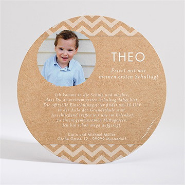Einladungskarte Einschulung runde vorfreude - Vue 2