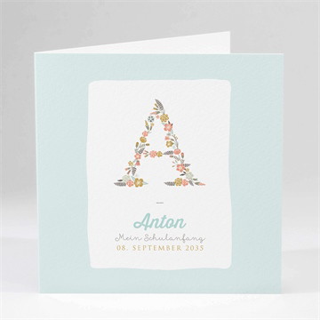 Einladungskarte Einschulung zarter schulbeginn