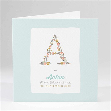 Einladungskarte Einschulung zarter schulbeginn