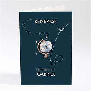 Einladungskarte Einschulung reisepass zur schule