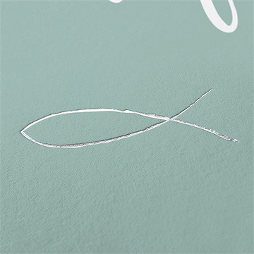 Einladung Taufe silbernes kreuz - silber - Vue 2