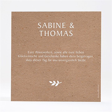 Dankeskarte Hochzeit power of love - gold - Vue 3
