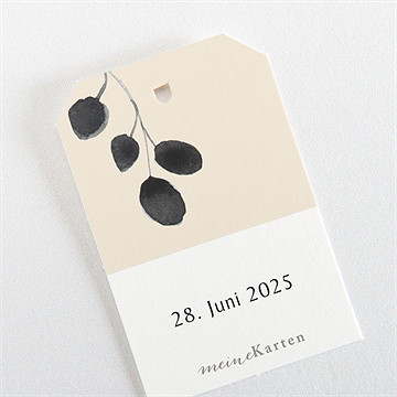 Geschenkanhänger Hochzeit Aquarell In Schwarz - Vue 3