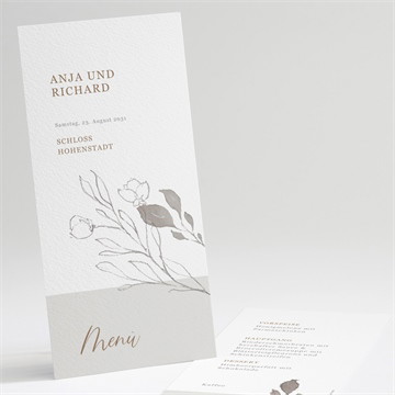 Menükarte Hochzeit Elegante skizze