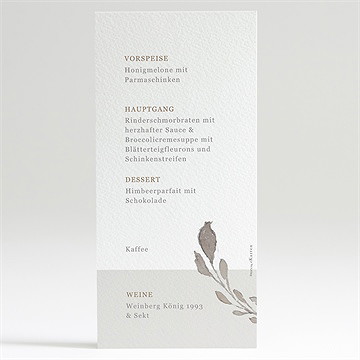 Menükarte Hochzeit elegante skizze - Vue 2