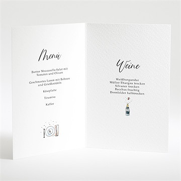 Menükarte Hochzeit wir beide - Vue 2