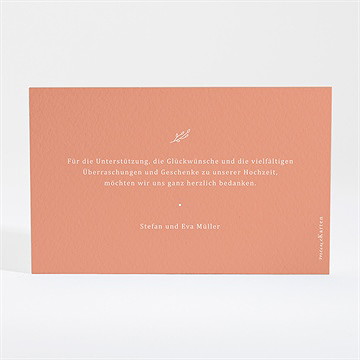 Dankeskarte Hochzeit exzentrik - gold - Vue 4
