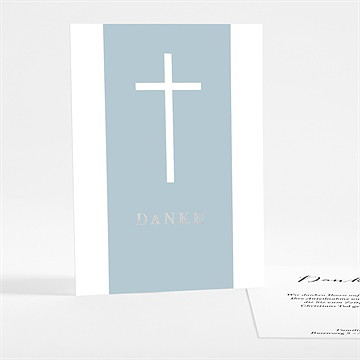 Trauerdanksagung einfache eleganz - silber