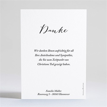 Trauerdanksagung einfache eleganz - silber - Vue 4