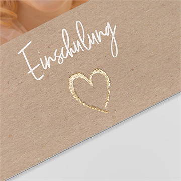 Einladungskarte Einschulung der zauber der schule - gold - Vue 2