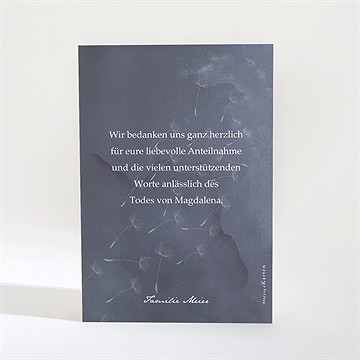 Trauerdanksagung Besinnung - Hochkant - vue 2