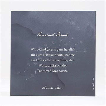 Trauerdanksagung besinnung - silber quadrat - vue 3