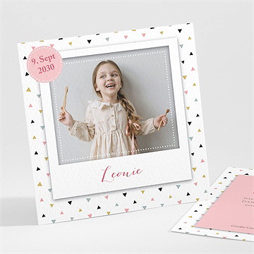 Dankeskarte Einschulung Freudenfeuerwerk Rosa