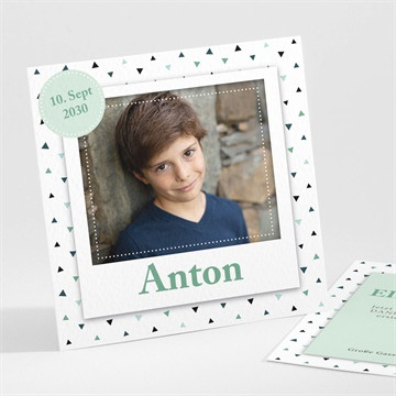 Dankeskarte Einschulung freudenfeuerwerk grün