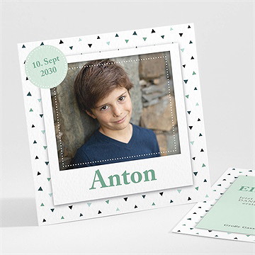 Dankeskarte Einschulung Freudenfeuerwerk Grün