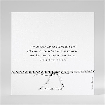 Trauerdanksagung Schöne Erinnerung - Saatpapier - Vue 3