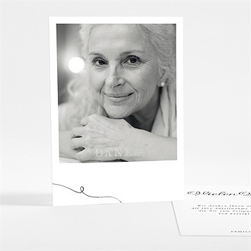 Trauerdanksagung schöne erinnerung - silber