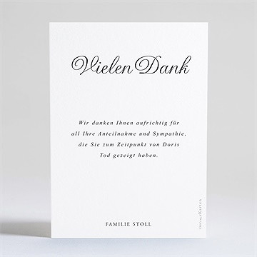 Trauerdanksagung schöne erinnerung - silber - Vue 4