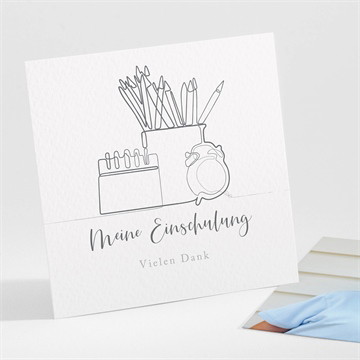 Dankeskarte Einschulung vorfreude auf die schule