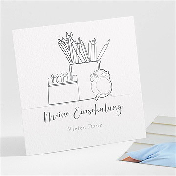 Dankeskarte Einschulung Vorfreude Auf Die Schule