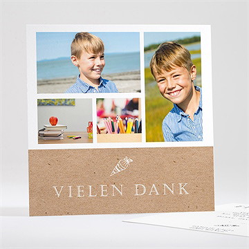 Dankeskarte Einschulung Endlich Schulbeginn