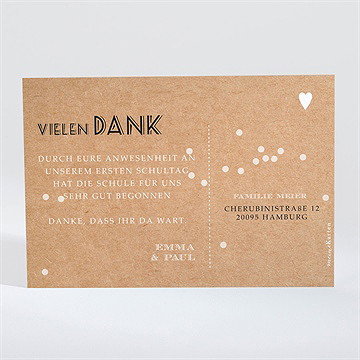 Dankeskarte Einschulung Kraftorigami - Vue 2