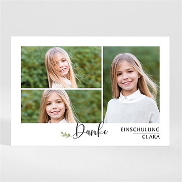 Dankeskarte Einschulung Blätter Und Kraftpapier - Magn