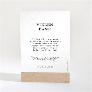 Trauerdanksagung kraftschöpfen - hochkant - vue 2