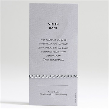 Trauerdanksagung Abschied - Kordel - vue 2