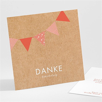 Dankeskarte Einschulung Runde Freude