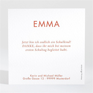 Dankeskarte Einschulung Runde Freude - Vue 2