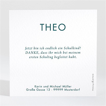 Dankeskarte Einschulung Runde Vorfreude - Vue 2